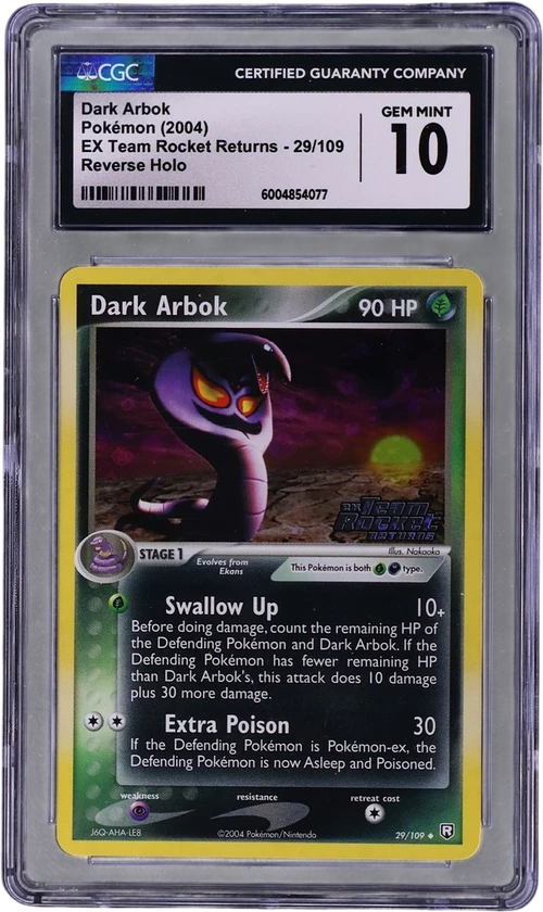 2004 Pokemon EX Team Rocket Returns 29/109 Dark Arbok Reverse Holo