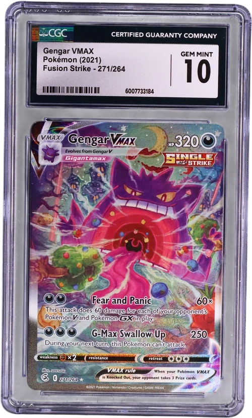 2021 Pokemon Fusion Strike 271/264 Gengar VMAX Secret Rare Holo (CGC 10)
