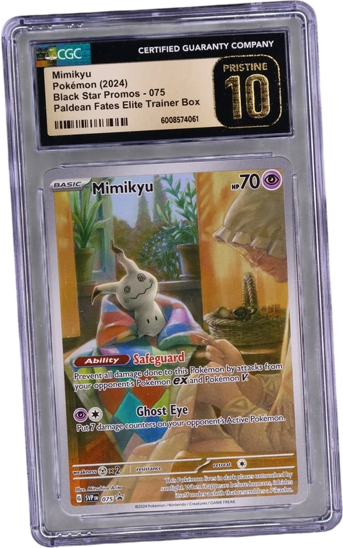 2024 Pokemon Black Star Promos - Scarlet & Violet SVP EN 075 Mimikyu Paldean Fates Elite Trainer Box (Holo)