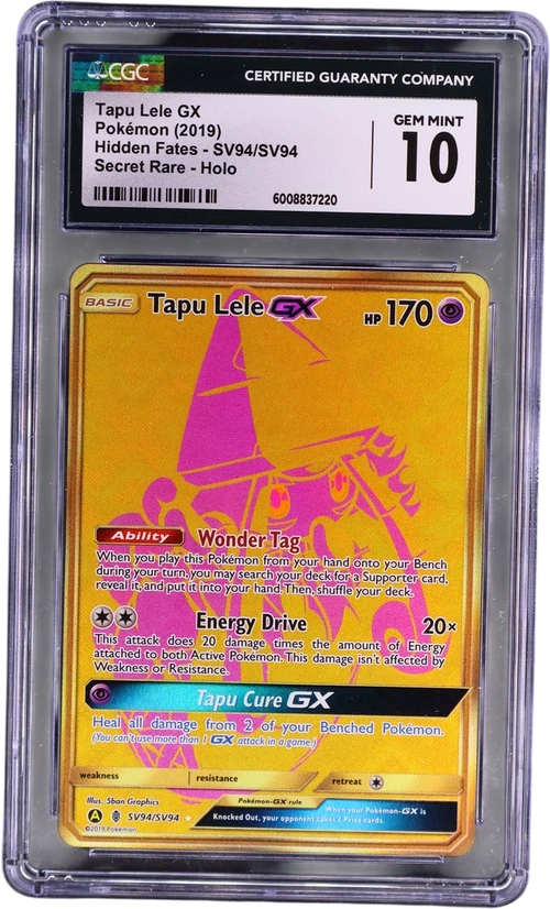 2019 Pokemon Hidden Fates SV94/SV94 Tapu Lele GX Shiny Vault Holo