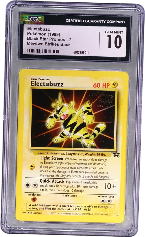 1999 Pokemon Black Star Promos - WotC 2 Electabuzz Mewtwo Strikes Back