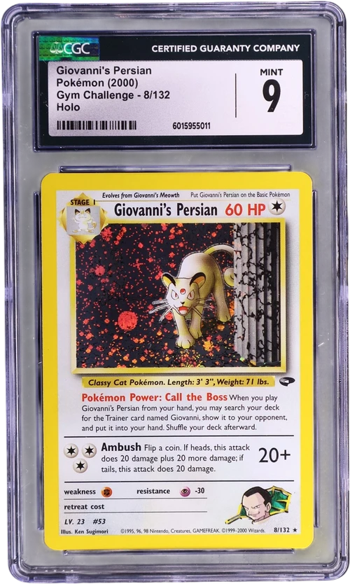 2000 Pokemon Gym Challenge - Unlimited 8/132 Giovanni's Persian Holo