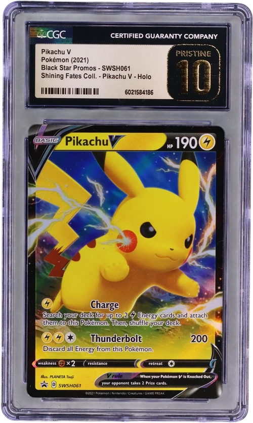 2021 Pokemon Black Star Promos - Sword & Shield SWSH061 Pikachu V Shining Fates Pikachu V Collection (Holo)