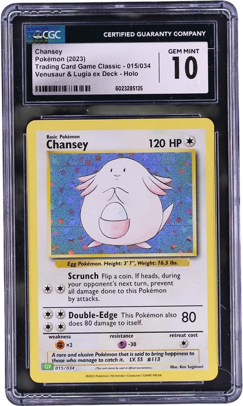 2023 Pokemon Trading Card Game Classic - CLV, CLC, CLB 015/034 Chansey Venusaur & Lugia ex Deck - CLV Holo