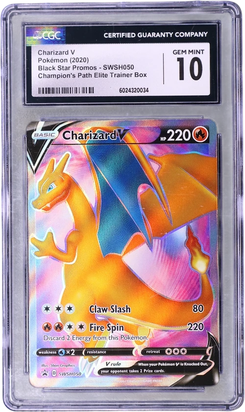 2020 Pokemon Black Star Promos - Sword & Shield SWSH050 Charizard V Champion's Path Elite Trainer Box (Holo)