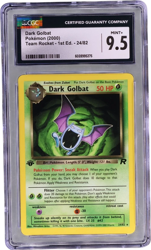 2000 Pokemon Team Rocket - 1st Edition 24/82 Dark Golbat