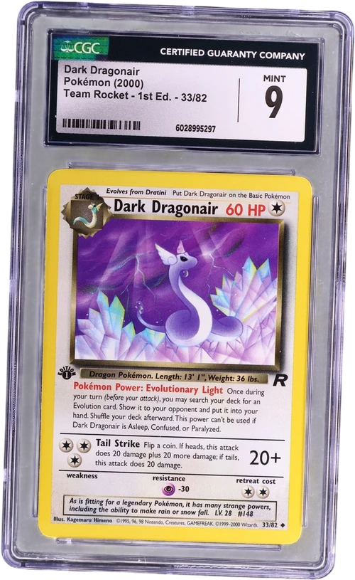 2000 Pokemon Team Rocket - 1st Edition 33/82 Dark Dragonair