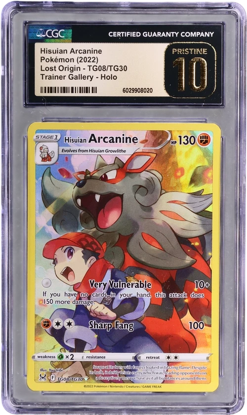 2022 Pokemon Lost Origin TG08/TG30 Hisuian Arcanine Trainer Gallery Holo