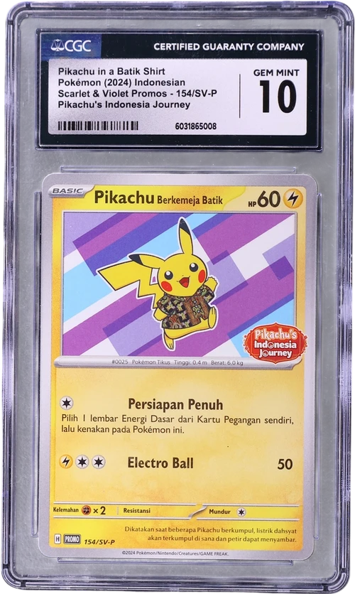 2024 Pokemon Scarlet & Violet Promos - SV-P Indonesian 154/SV-P Pikachu in a Batik Shirt Pikachu's Indonesia Journey Campaign