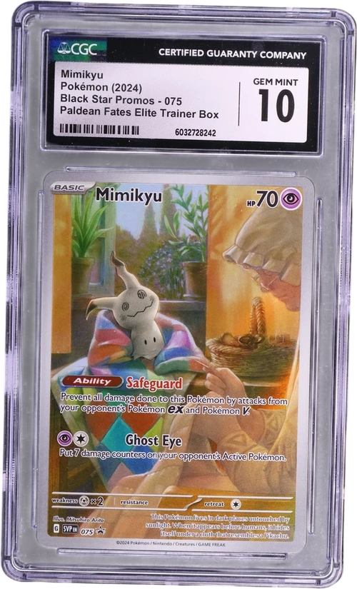 2024 Pokemon Black Star Promos - Scarlet & Violet SVP EN 075 Mimikyu Paldean Fates Elite Trainer Box (Holo)