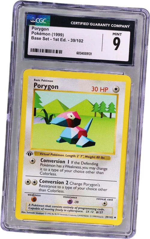 1999 Pokemon Base Set - 1st Edition 39/102 Porygon