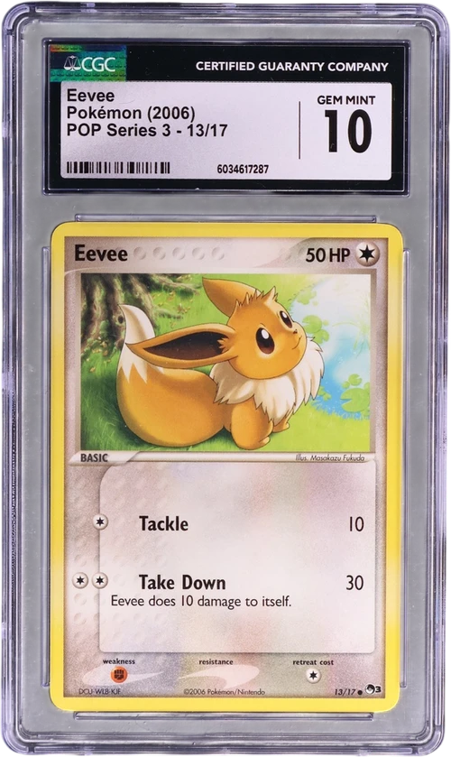 2006 Pokemon POP Series 3 13/17 Eevee