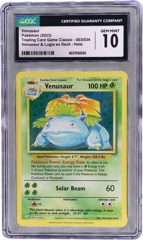 2023 Pokemon Trading Card Game Classic - CLV, CLC, CLB 003/034 Venusaur Venusaur & Lugia ex Deck - CLV Holo