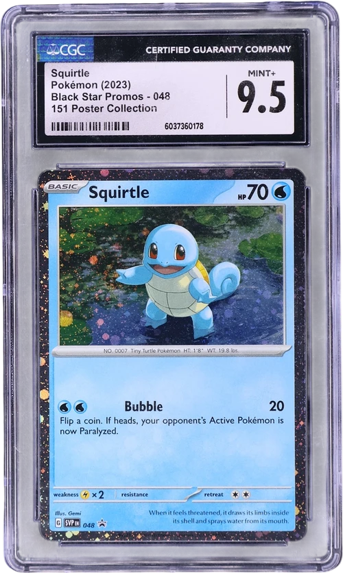 2023 Pokemon Black Star Promos - Scarlet & Violet SVP EN 048 Squirtle 151 Poster Collection (Cosmos Holo)
