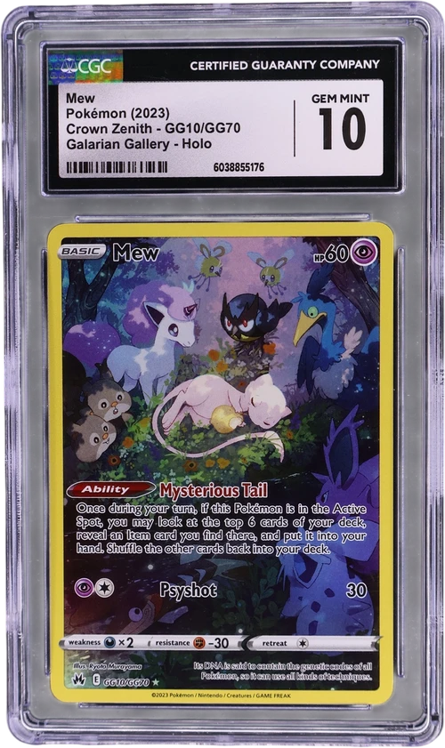 2023 Pokemon Crown Zenith GG10/GG70 Mew Galarian Gallery Holo