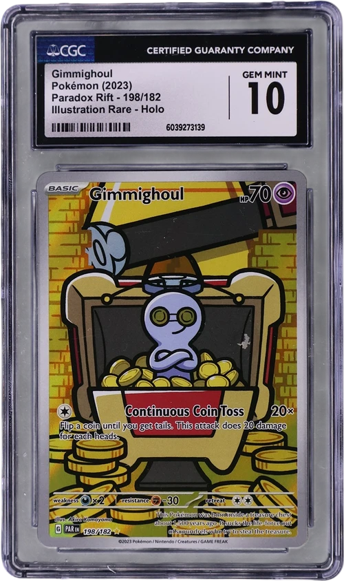 2023 Pokemon Paradox Rift - PAR EN 198/182 Gimmighoul Illustration Rare Holo