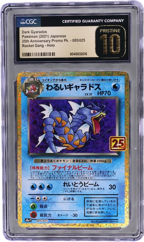 2021 Pokemon 25th Anniversary Promo Pack - S8a-P Japanese 005/025 Dark Gyarados Rocket Gang Holo
