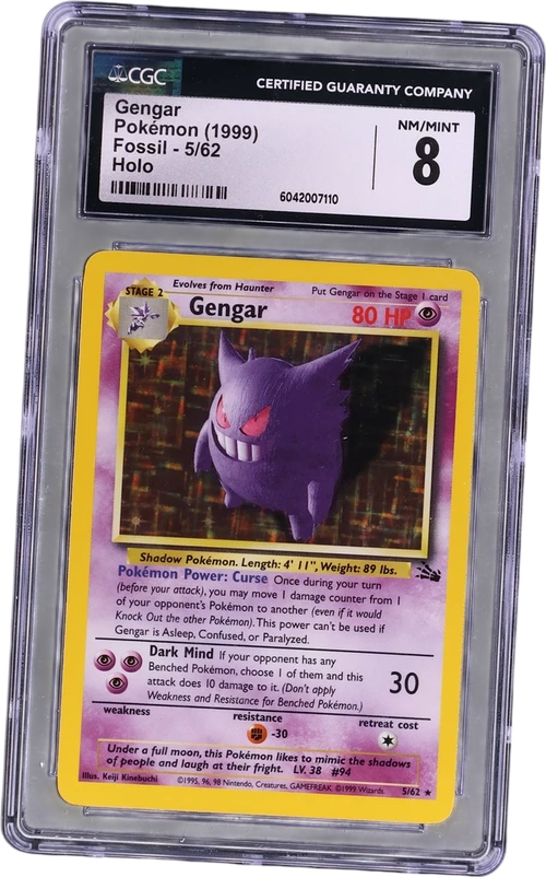1999 Pokemon Fossil - Unlimited 5/62 Gengar Galaxy Star Holo