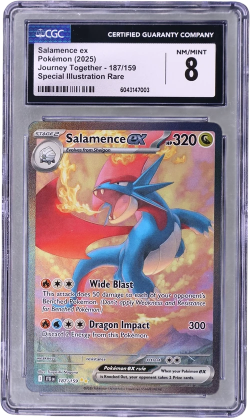 2025 Pokemon Journey Together - JTG EN 187/159 Salamence ex Special Illustration Rare (Holo)