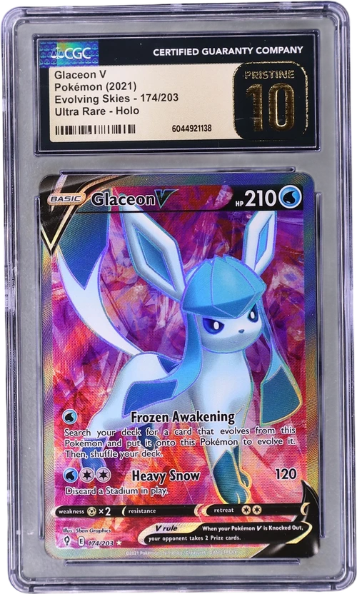 2021 Pokemon Evolving Skies 174/203 Glaceon V Ultra Rare Holo