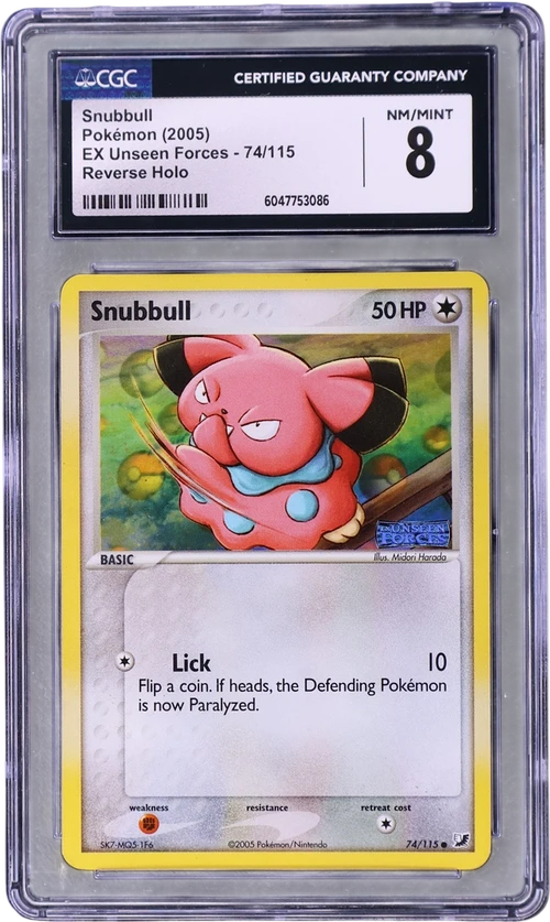2005 Pokemon EX Unseen Forces 74/115 Snubbull Reverse Holo