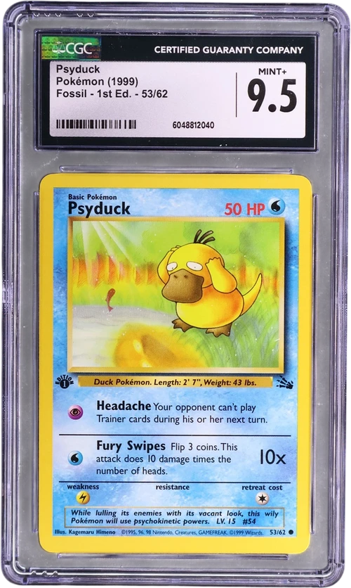 1999 Pokemon Fossil - 1st Edition 53/62 Psyduck