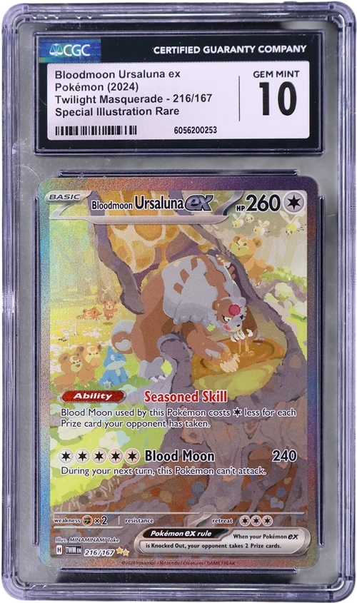 2024 Pokemon Twilight Masquerade - TWM EN 216/167 Bloodmoon Ursaluna ex Special Illustration Rare (Holo)