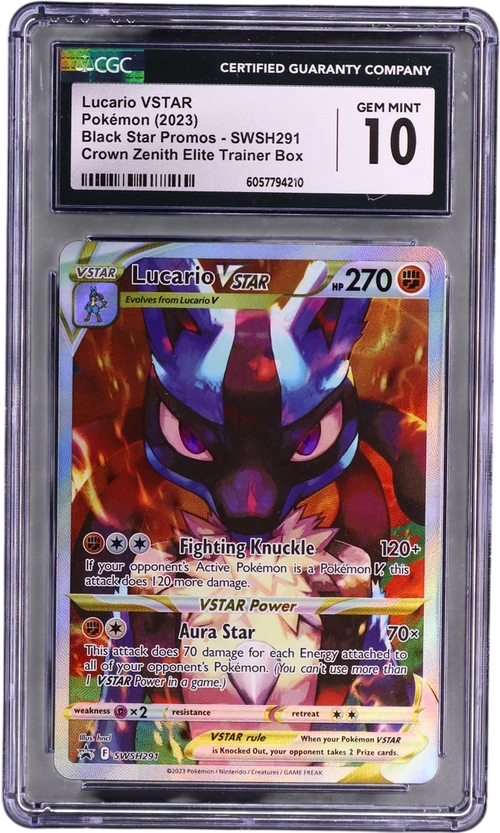2023 Pokemon Black Star Promos - Sword & Shield SWSH291 Lucario VSTAR Crown Zenith Elite Trainer Box (Holo)
