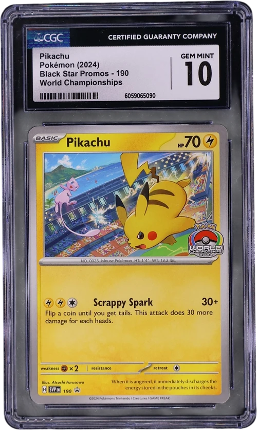 2024 Pokemon Black Star Promos - Scarlet & Violet SVP EN 190 Pikachu World Championships