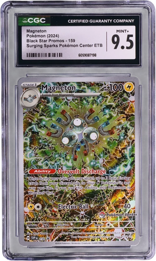 2024 Pokemon Black Star Promos - Scarlet & Violet SVP EN 159 Magneton Surging Sparks Pokémon Center ETB (Holo)