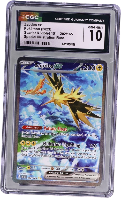 2023 Pokemon Scarlet & Violet 151 - MEW EN 202/165 Zapdos ex Special Illustration Rare (Holo)