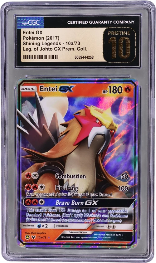 2017 Pokemon Shining Legends 10a/73 Entei GX Legends of Johto GX Prem. Coll.