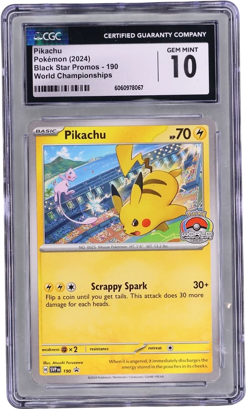 2024 Pokemon Black Star Promos - Scarlet & Violet SVP EN 190 Pikachu World Championships