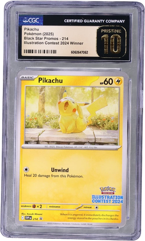 2025 Pokemon Black Star Promos - Scarlet & Violet SVP EN 214 Pikachu Illustration Contest 2024 Winner