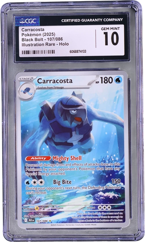 2025 Pokemon Black Bolt - BLK EN 107/086 Carracosta Illustration Rare Holo