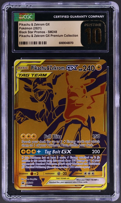 2021 Pokemon Black Star Promos - Sun & Moon SM248 Pikachu & Zekrom GX Pikachu & Zekrom GX Premium Collection (Holo)