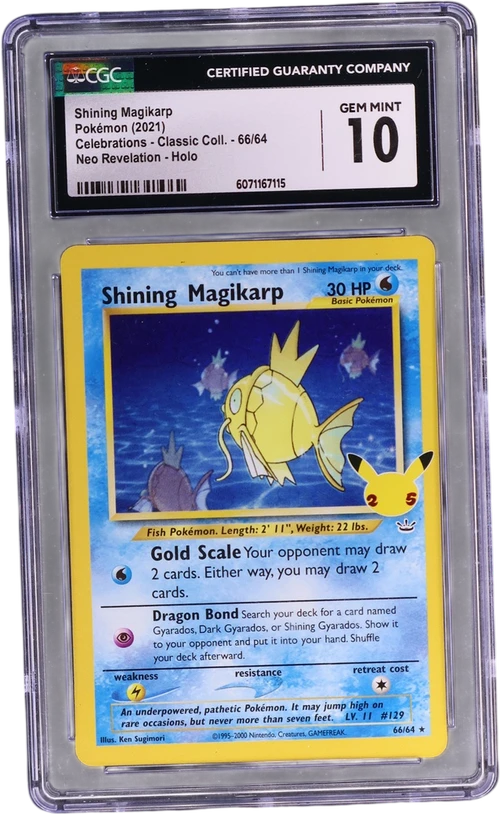 2021 Pokemon Celebrations - Classic Collection 66/64 Shining Magikarp Neo Revelation Holo