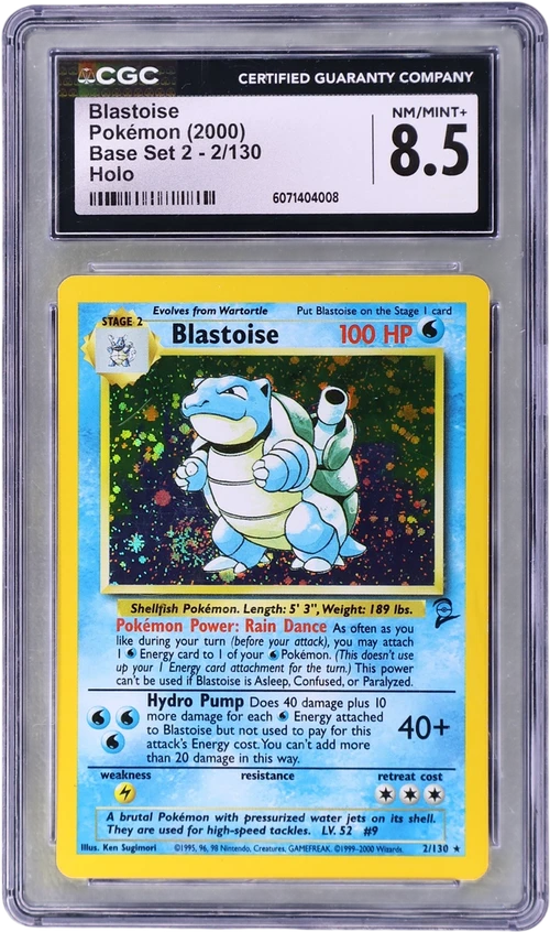 2000 Pokemon Base Set 2 2/130 Blastoise Holo