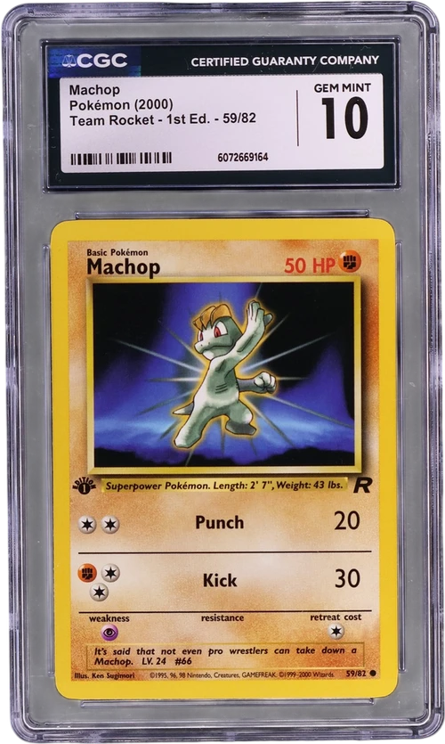 2000 Pokemon Team Rocket - 1st Edition 59/82 Machop