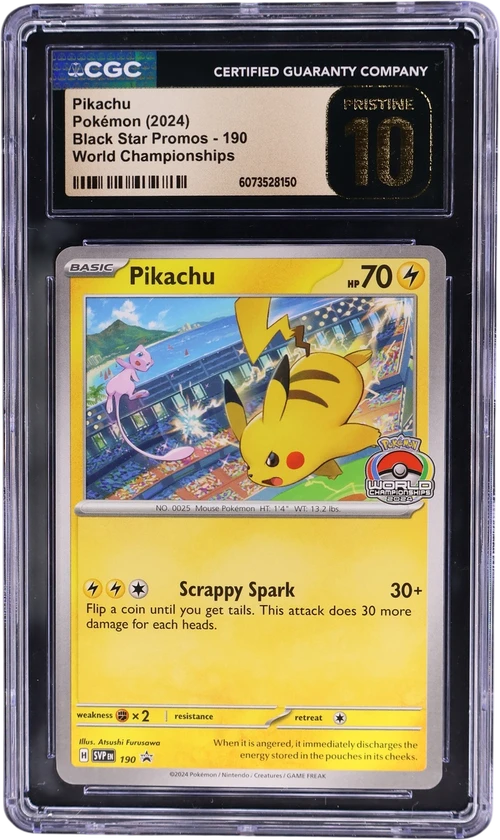 2024 Pokemon Black Star Promos - Scarlet & Violet SVP EN 190 Pikachu World Championships