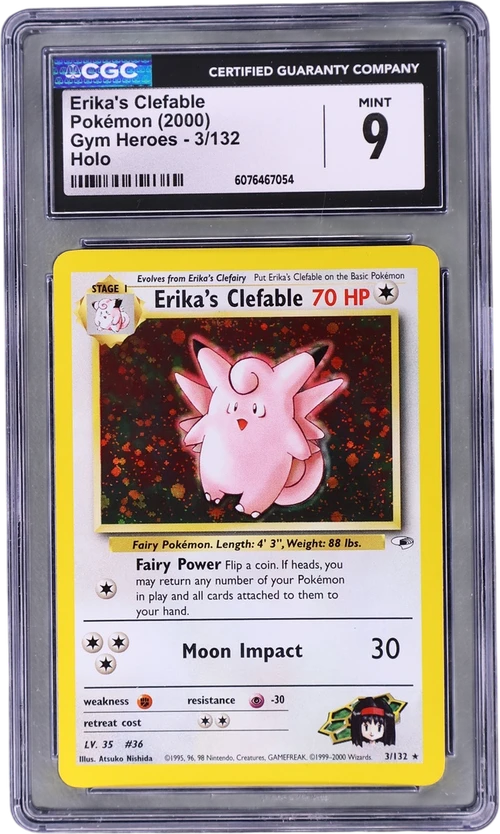 2000 Pokemon Gym Heroes - Unlimited 3/132 Erika's Clefable Holo