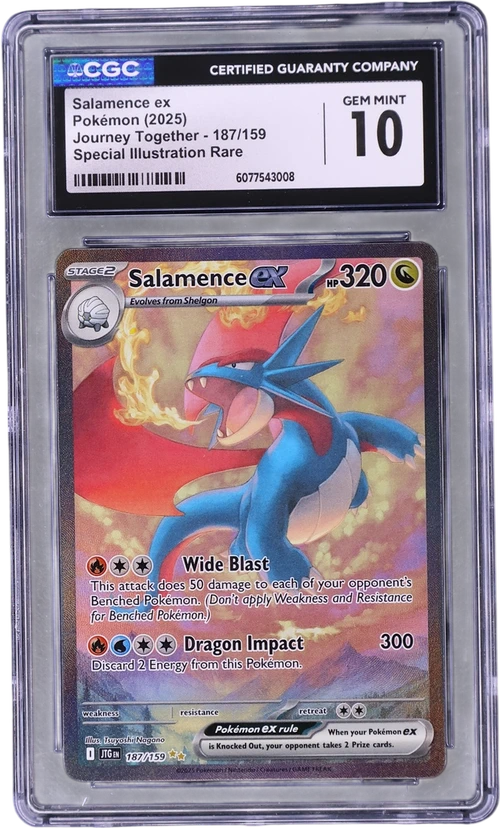 2025 Pokemon Journey Together - JTG EN 187/159 Salamence ex Special Illustration Rare (Holo)