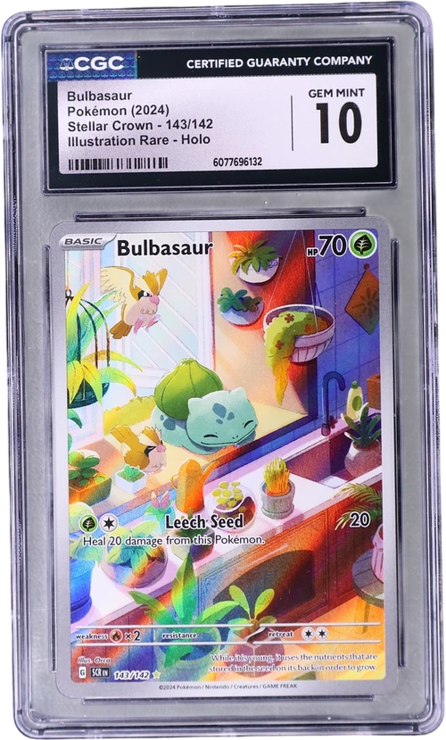 2024 Pokemon Stellar Crown - SCR EN 143/142 Bulbasaur Illustration Rare Holo