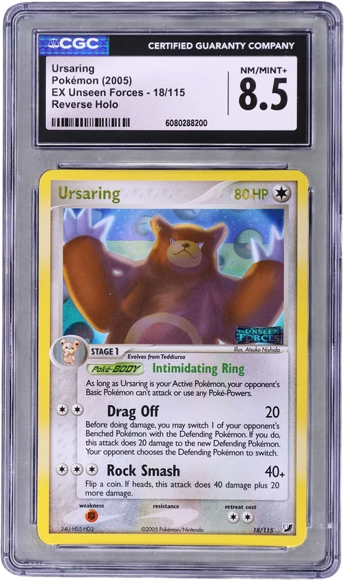 2005 Pokemon EX Unseen Forces 18/115 Ursaring Reverse Holo