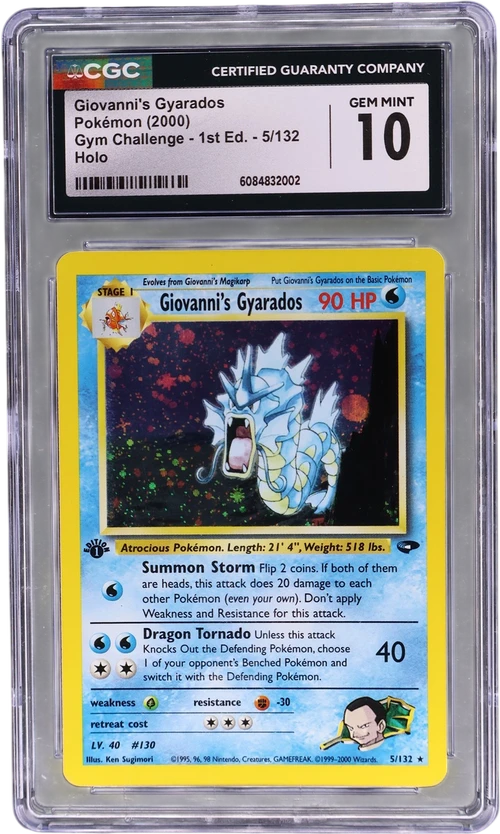 2000 Pokemon Gym Challenge - 1st Edition 5/132 Giovanni's Gyarados Holo