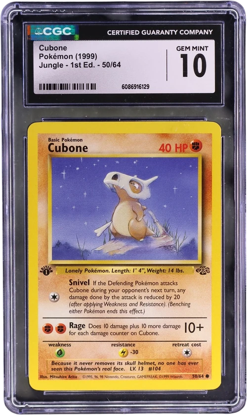 1999 Pokemon Jungle - 1st Edition 50/64 Cubone