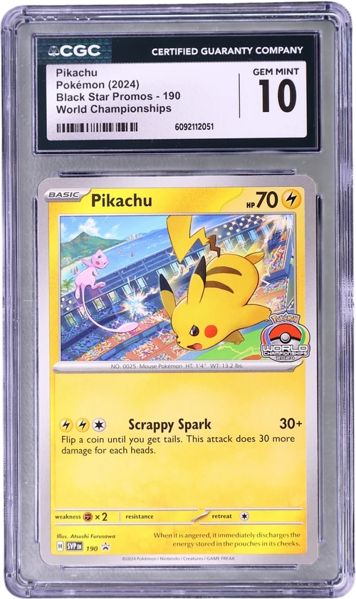 2024 Pokemon Black Star Promos - Scarlet & Violet SVP EN 190 Pikachu World Championships