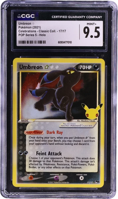 2021 Pokemon Celebrations - Classic Collection 17/17 Umbreon â?? POP Series 5 Holo