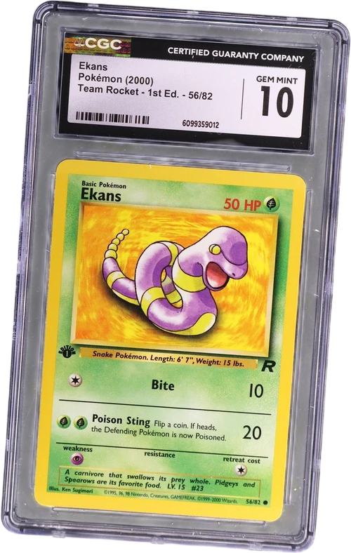 2000 Pokemon Team Rocket - 1st Edition 56/82 Ekans