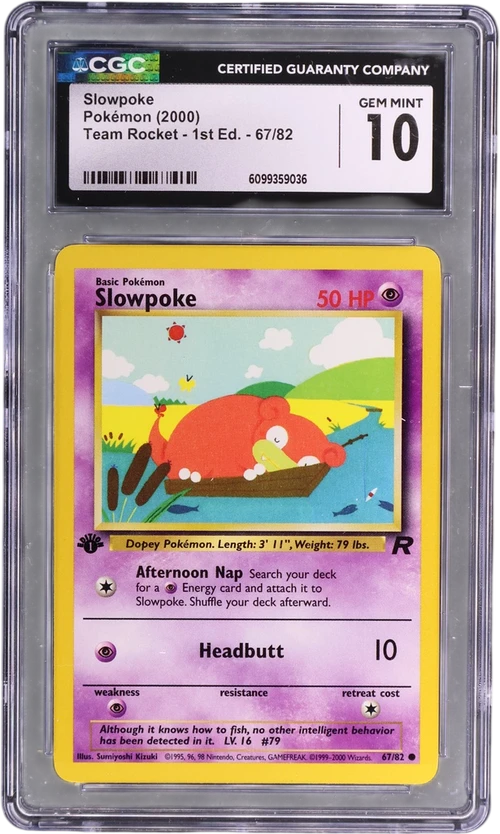 2000 Pokemon Team Rocket - 1st Edition 67/82 Slowpoke